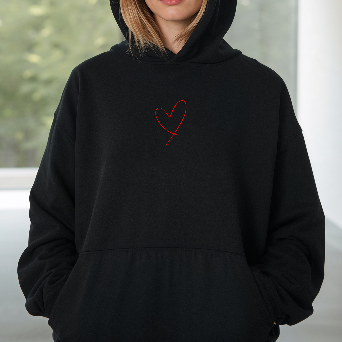 Hoodie "По-малко его, повече любов"