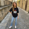 Жена с черна oversized тениска Spicy noDRAMA