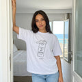 Бяла OVERSIZED тениска „DO NOT DISTURB“ — noDRAMA