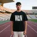 Бяла OVERSIZED тениска „WIN IN SILENCE“ — noDRAMA