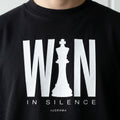 Черна OVERSIZED тениска „WIN IN SILENCE“ — noDRAMA
