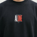 Черна OVERSIZED тениска „ALONE“ — noDRAMA