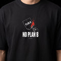 Черна OVERSIZED тениска „NO PLAN B“ — noDRAMA