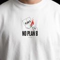 Черна OVERSIZED тениска „NO PLAN B“ — noDRAMA