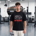 Черна OVERSIZED тениска „NO RISK NO PORSCHE“ — noDRAMA