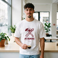 Бяла OVERSIZED тениска „АТАНАС“ — noDRAMA