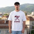 Бяла OVERSIZED тениска „АТАНАС“ — noDRAMA