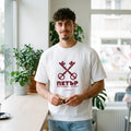 Бяла OVERSIZED тениска „ПЕТЪР“ — noDRAMA