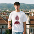 Бяла OVERSIZED тениска „СТЕФАН“ — noDRAMA