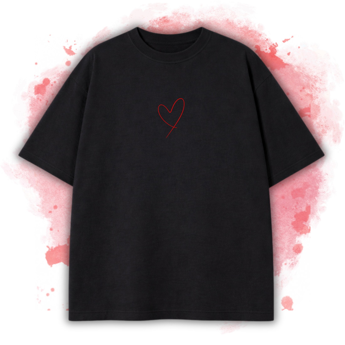 ЧЕРНА OVERSIZED Тениска "По-малко его, повече любов"