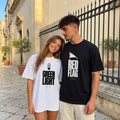 Двойка с бяла Green Light и черна Red Flag oversized тениска noDRAMA